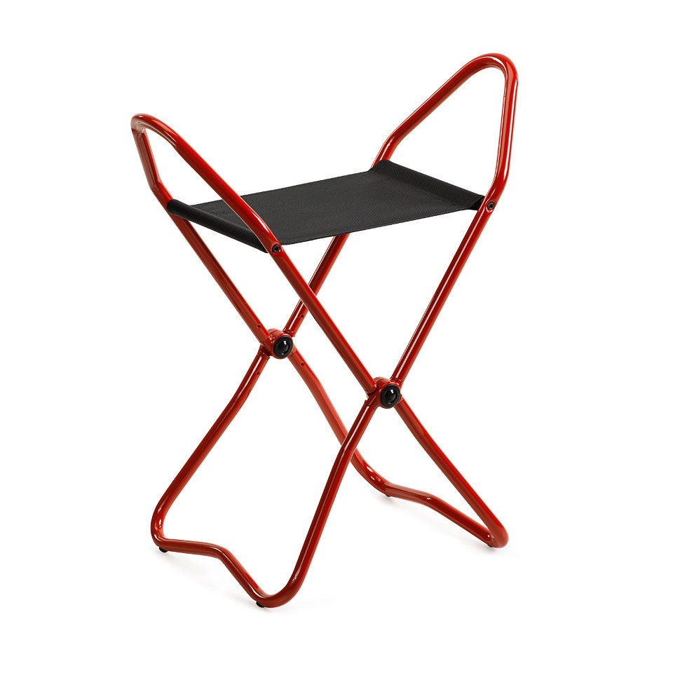 Stockholm II Stool, Folding Stool / Museum Stool red Lectus