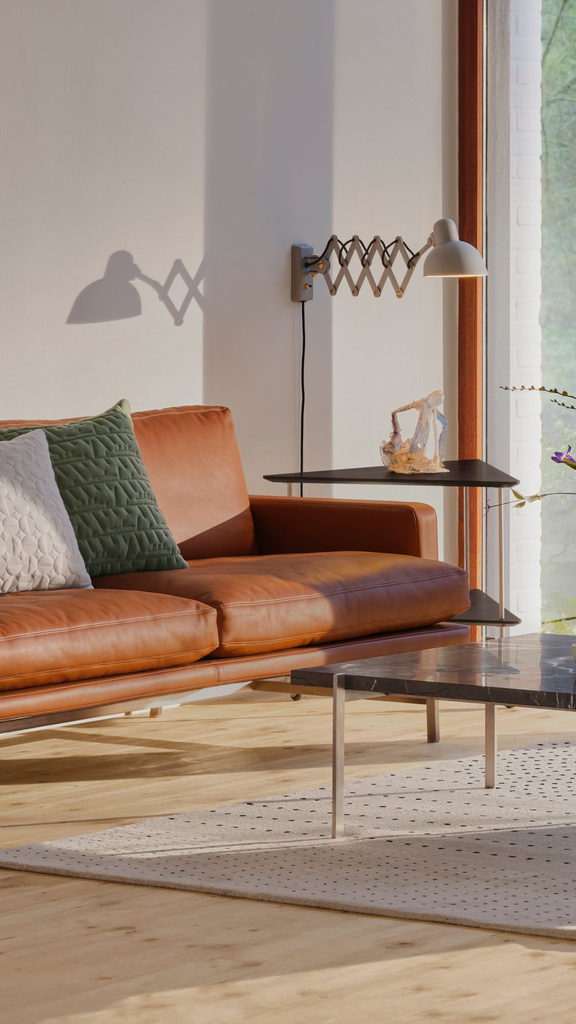 6718 Extendible wall lamp KAISER idell Fritz Hansen Easy grey