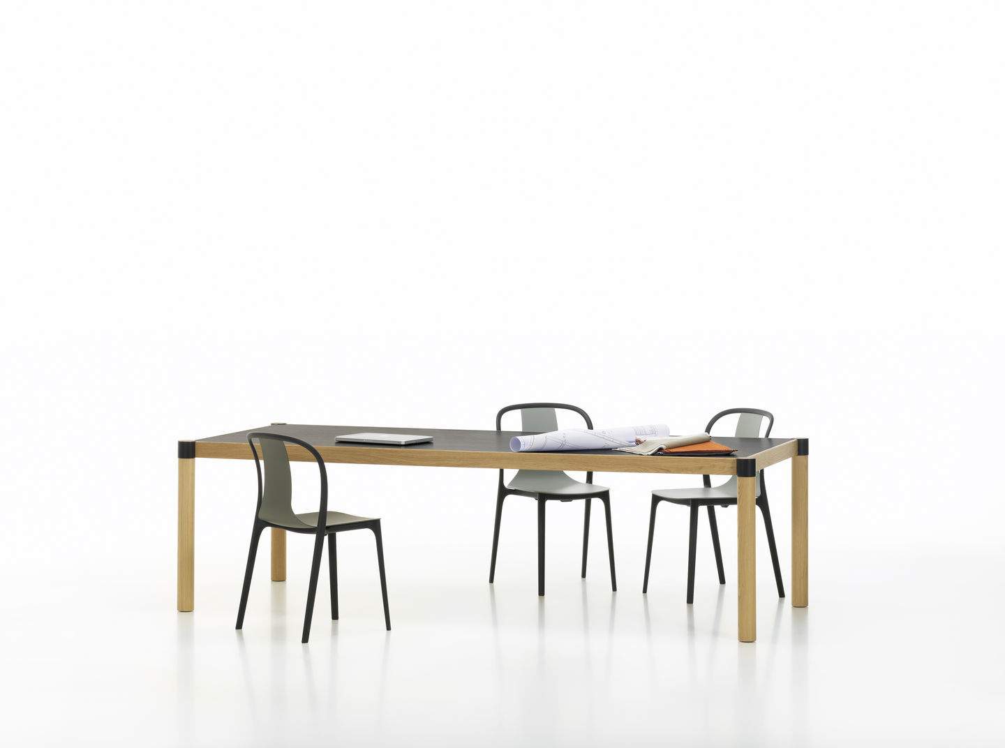 Belleville Armchair Wood Chair Vitra