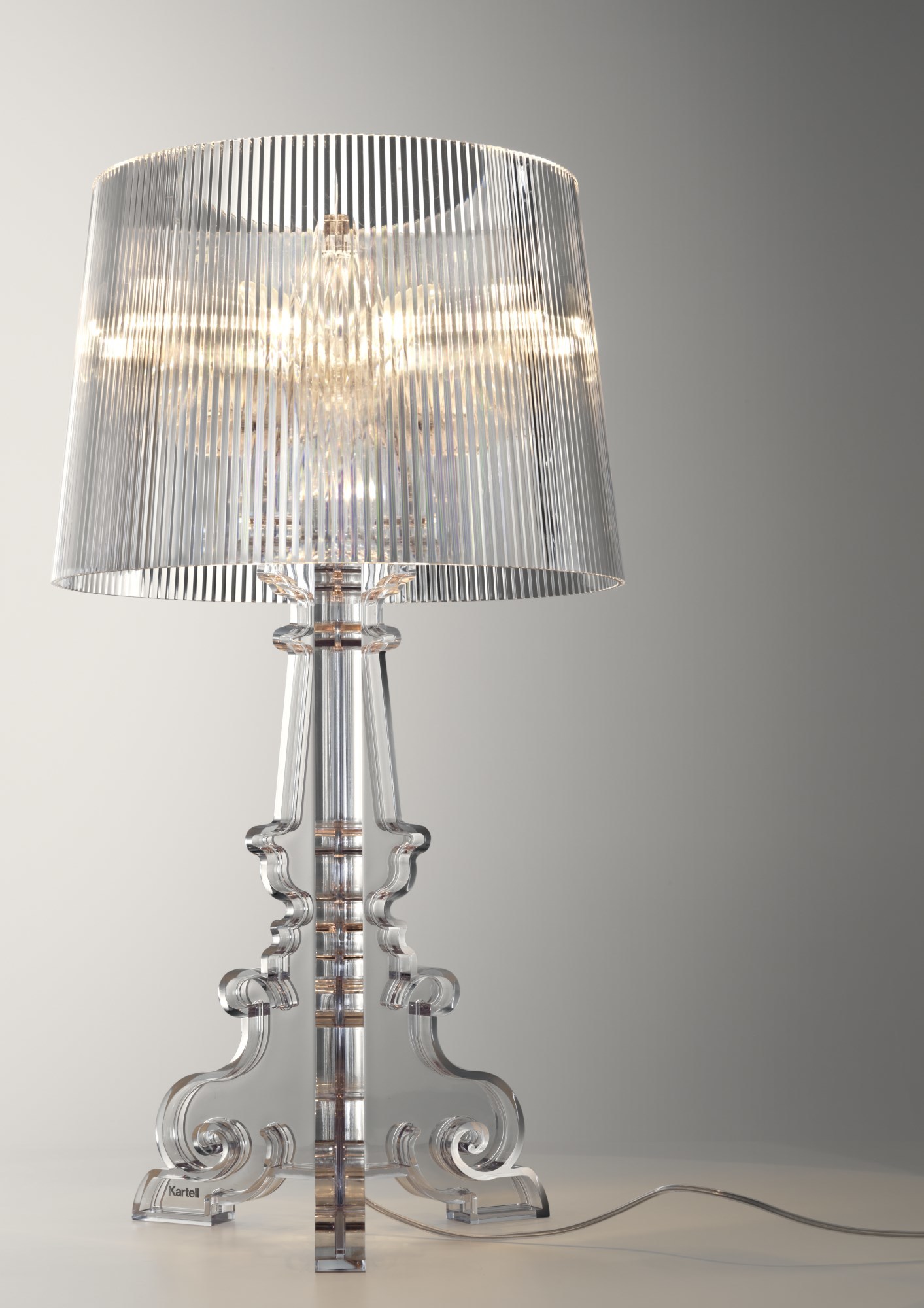 Bourgie Table lamp Crystal clear Dimmable Kartell