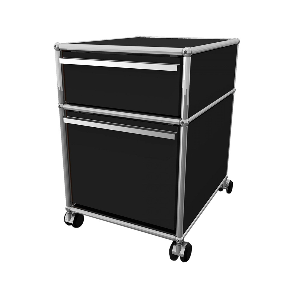 USM Haller Rollcontainer mit Hängeregistratur – mittelgrau