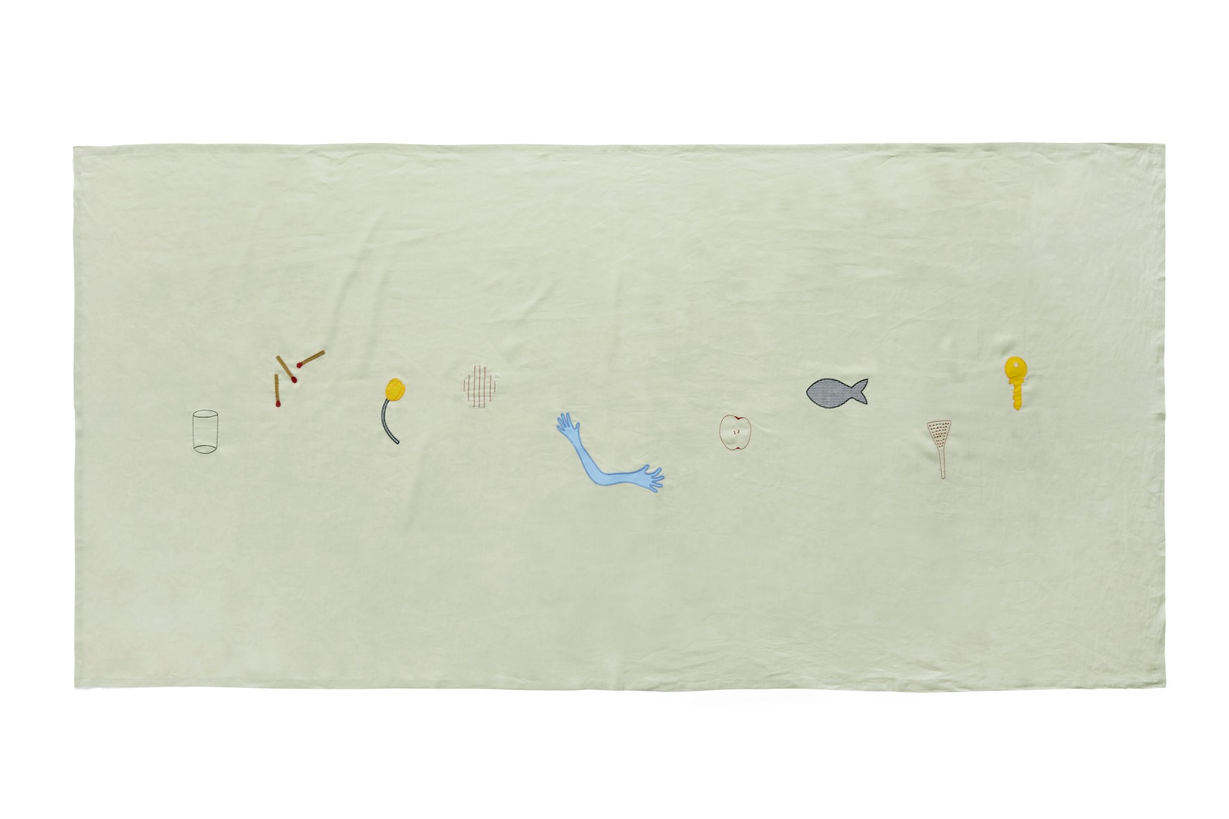 Sobremesa Tablecloth Green Hay SINGLE PIECE