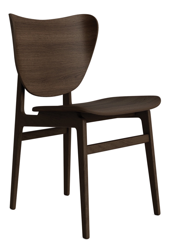 NORR11 Elephant Dining Chair aus dunklem Holz, moderner Esszimmerstuhl für stilvolles Wohnen.