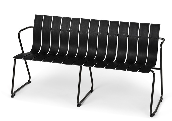 Ocean Bench Outdoor Bench Black Mater SINGLE PIECES
