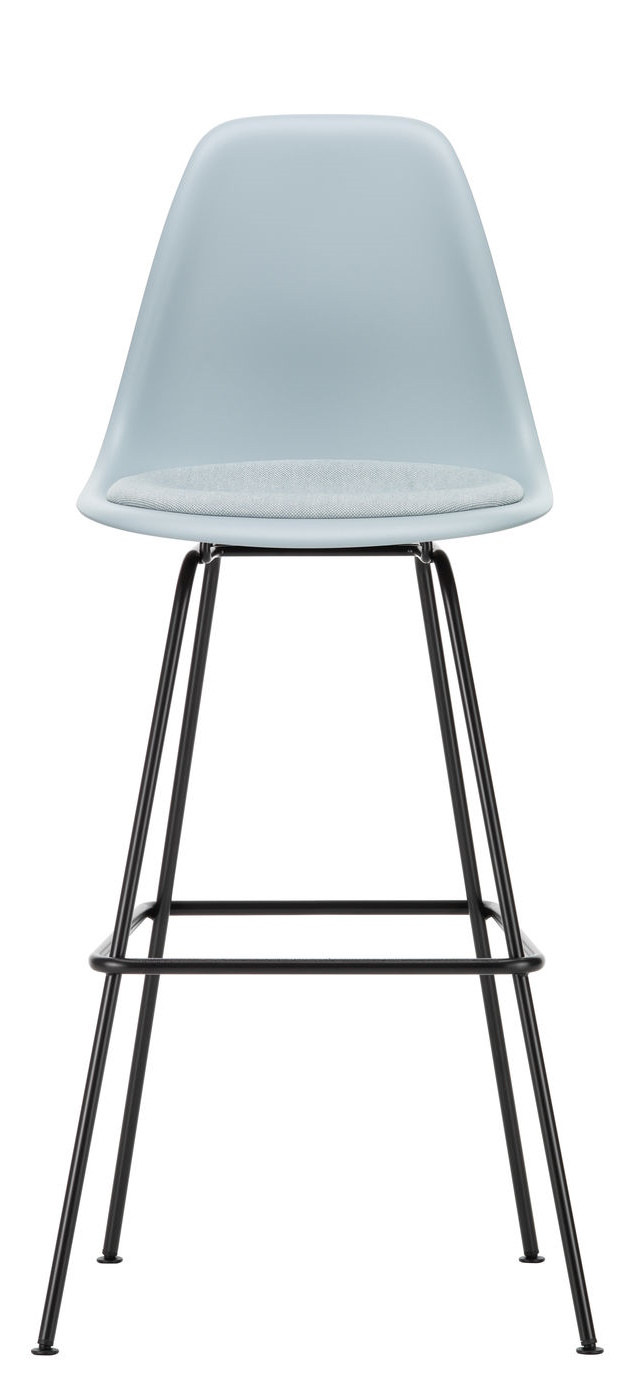 Eames Plastic Bar Stool Bar Stool High with seat cushion Vitra
