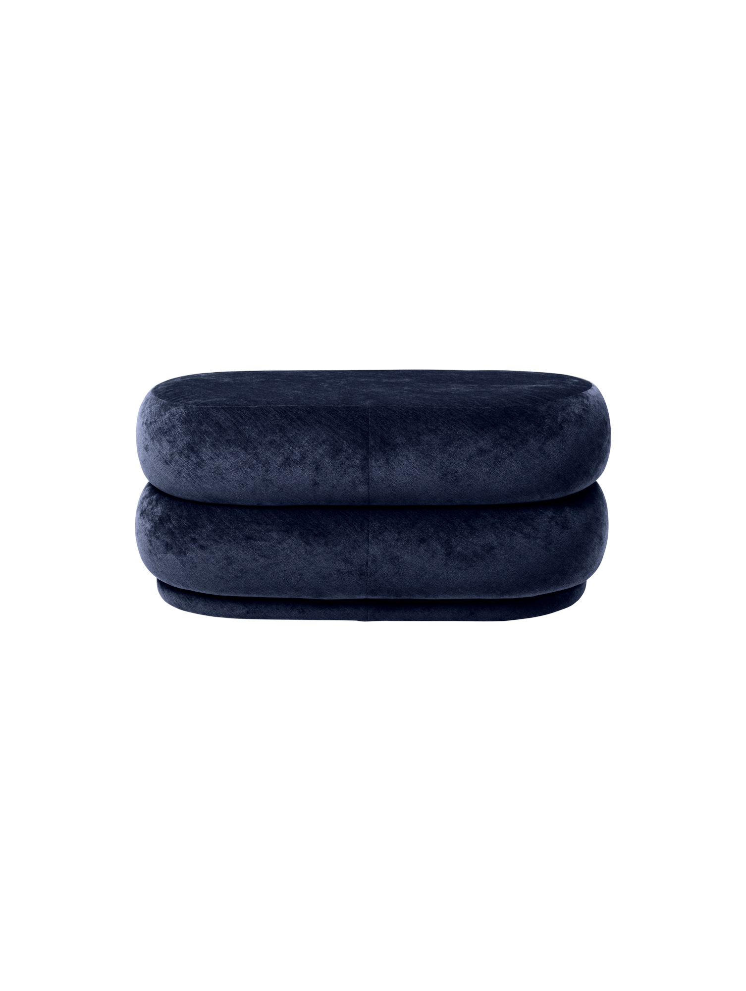 Pouf Oval Faded Velvet Stool Medium Ferm Living Forest