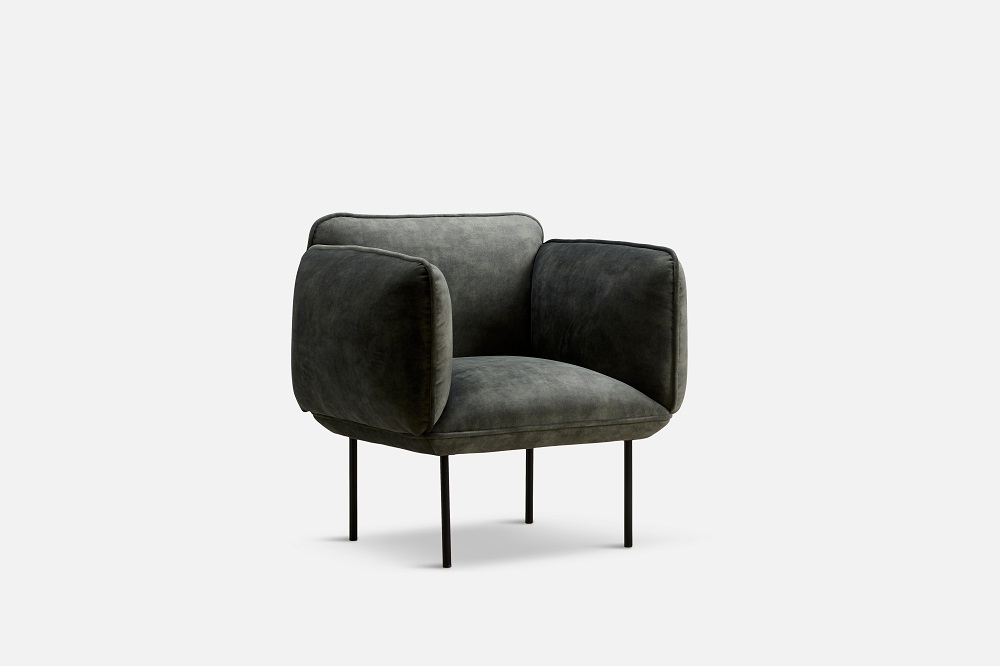 Nakki Armchair Woud Dark gray