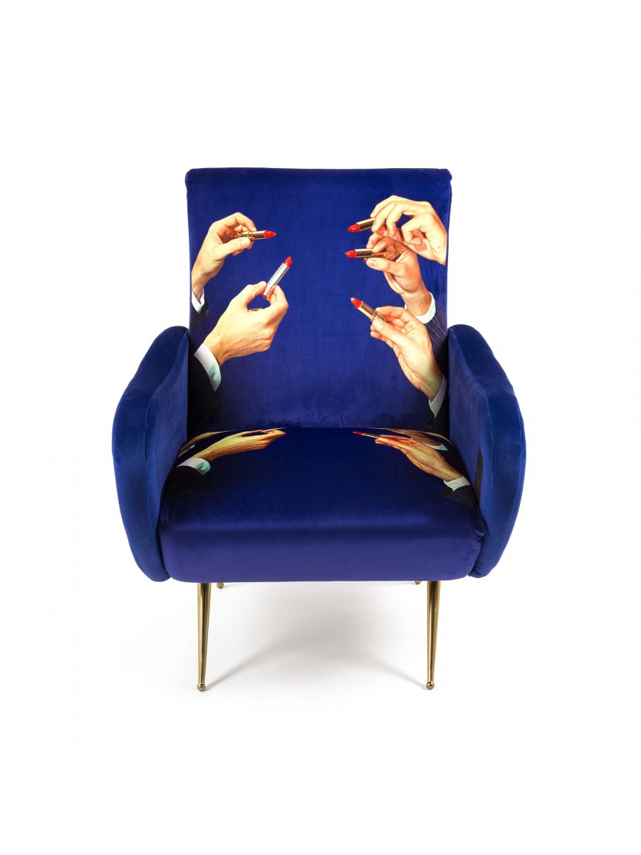 Toiletpaper armchair Lipsticks Seletti