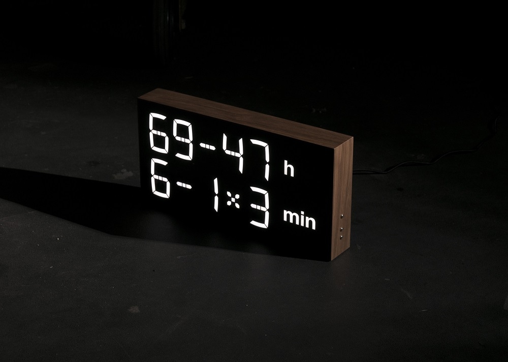 Digital clock LED digital clock / table clock / wall clock Albert Clock Black