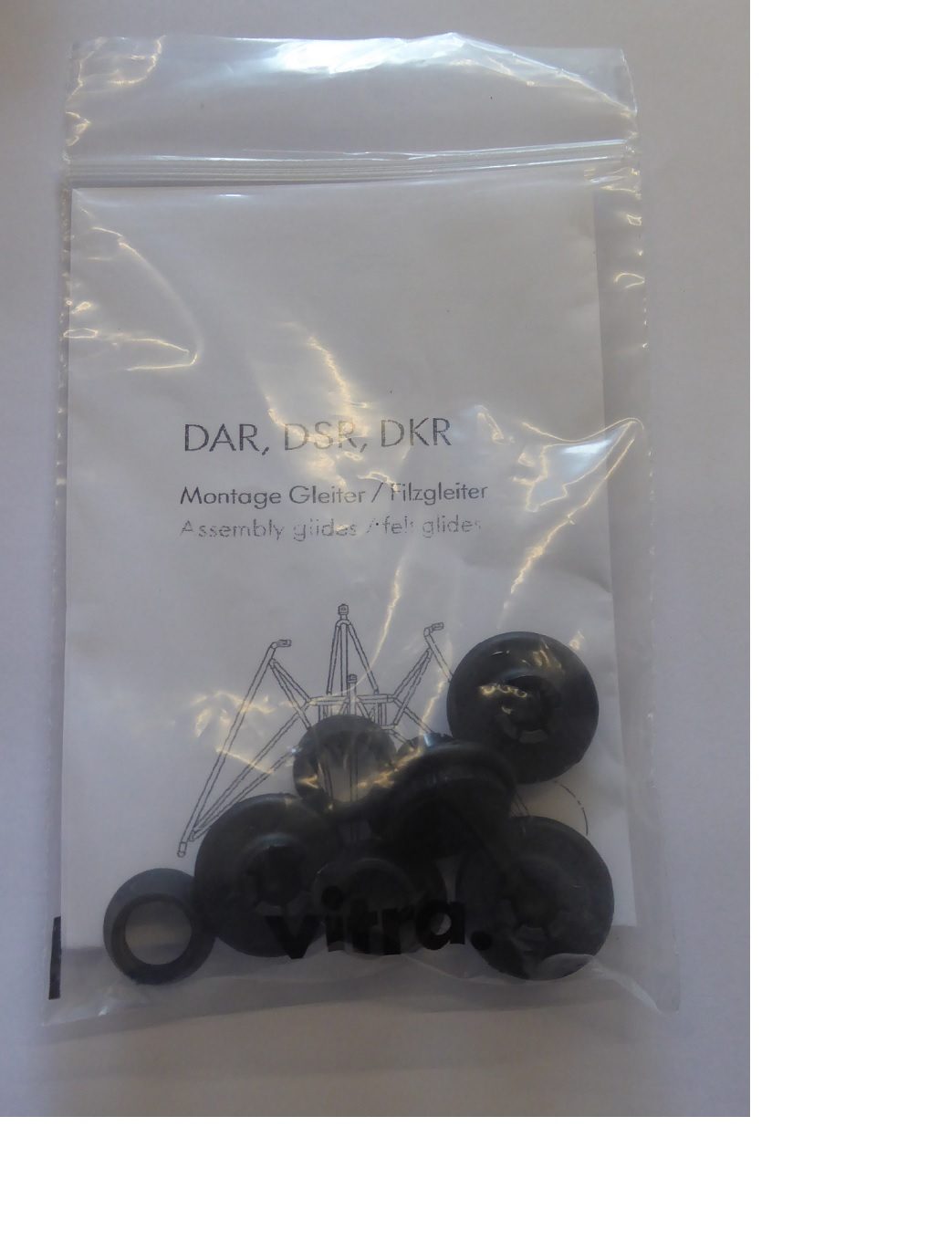 Felt slides set for Eames Plastic Chair DSR, DAR, DKR Vitra