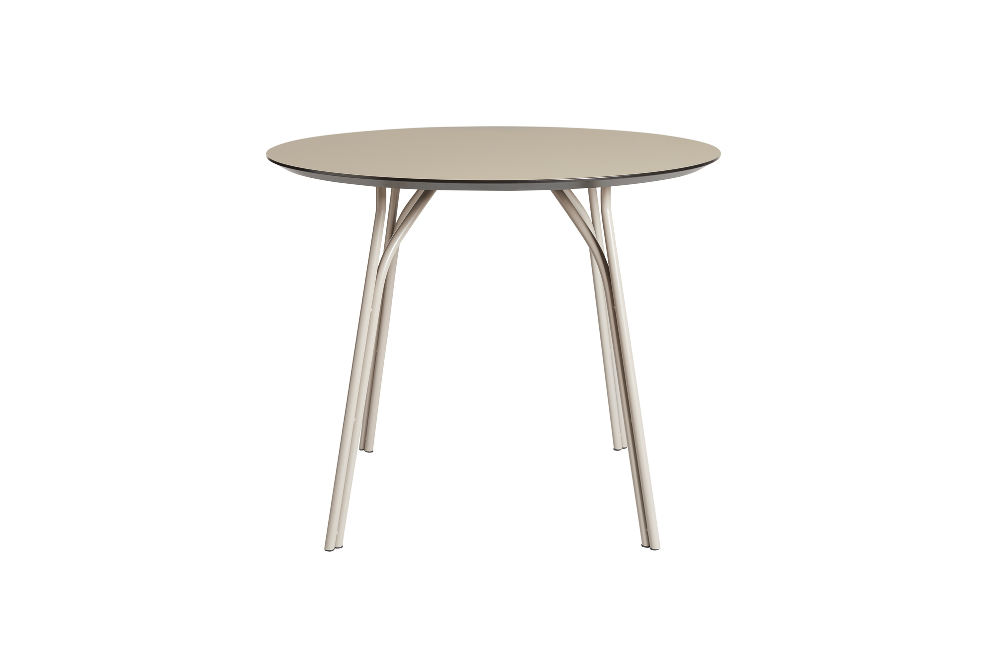 Tree Dining Table Ø90 Tabletop Beige Legs Black Woud