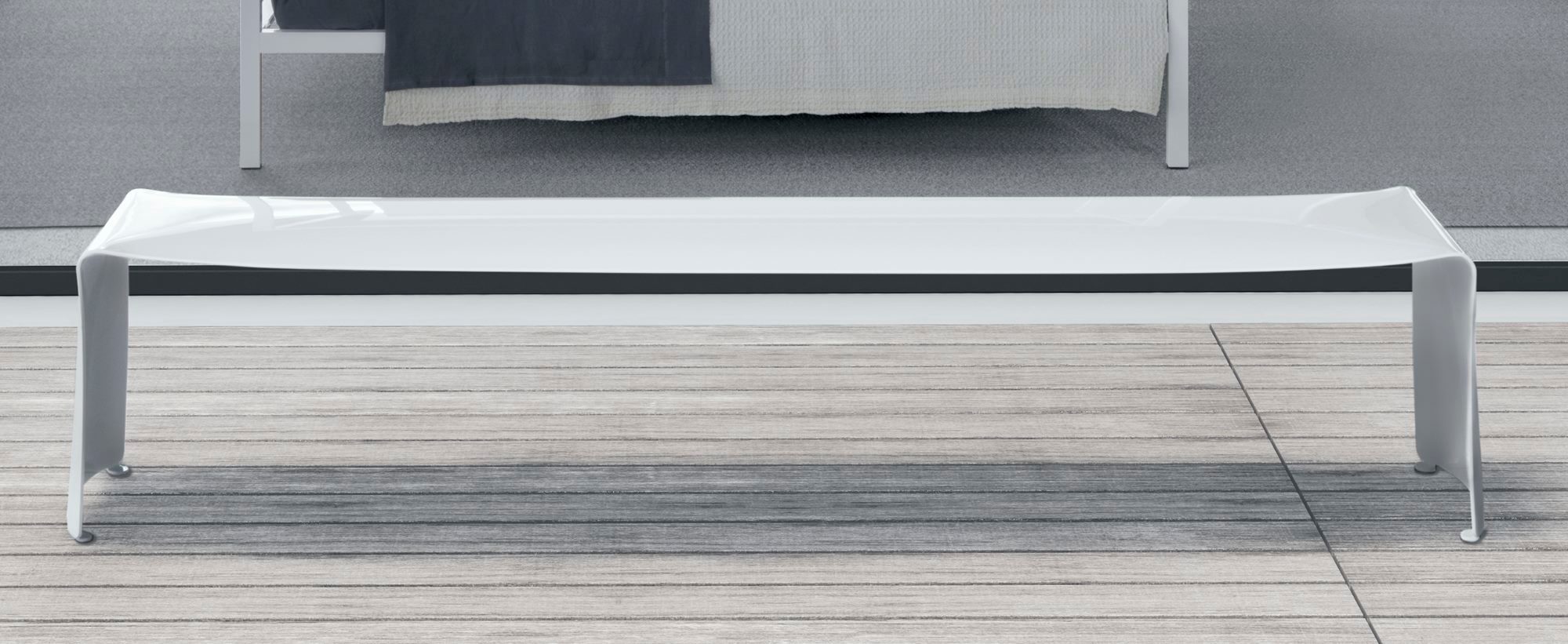 Le Banc Bench MDF Italia-White glossy