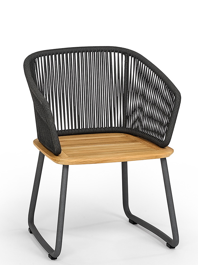 Denia Dining Armchair Outdoor with Seat and Backrest Upholstery Zori Matcha Weishäupl 