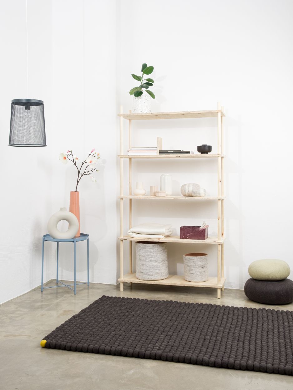 Big One Rectangular Felt carpet 140 x 200 cm myfelt Anthracite