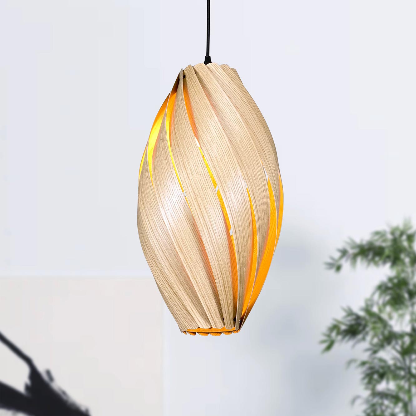 Ardére Pendant lamp elongated Oak Gofurnit