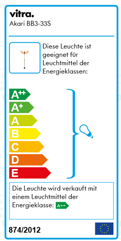 Akari Floor lamp BB3-33S Vitra