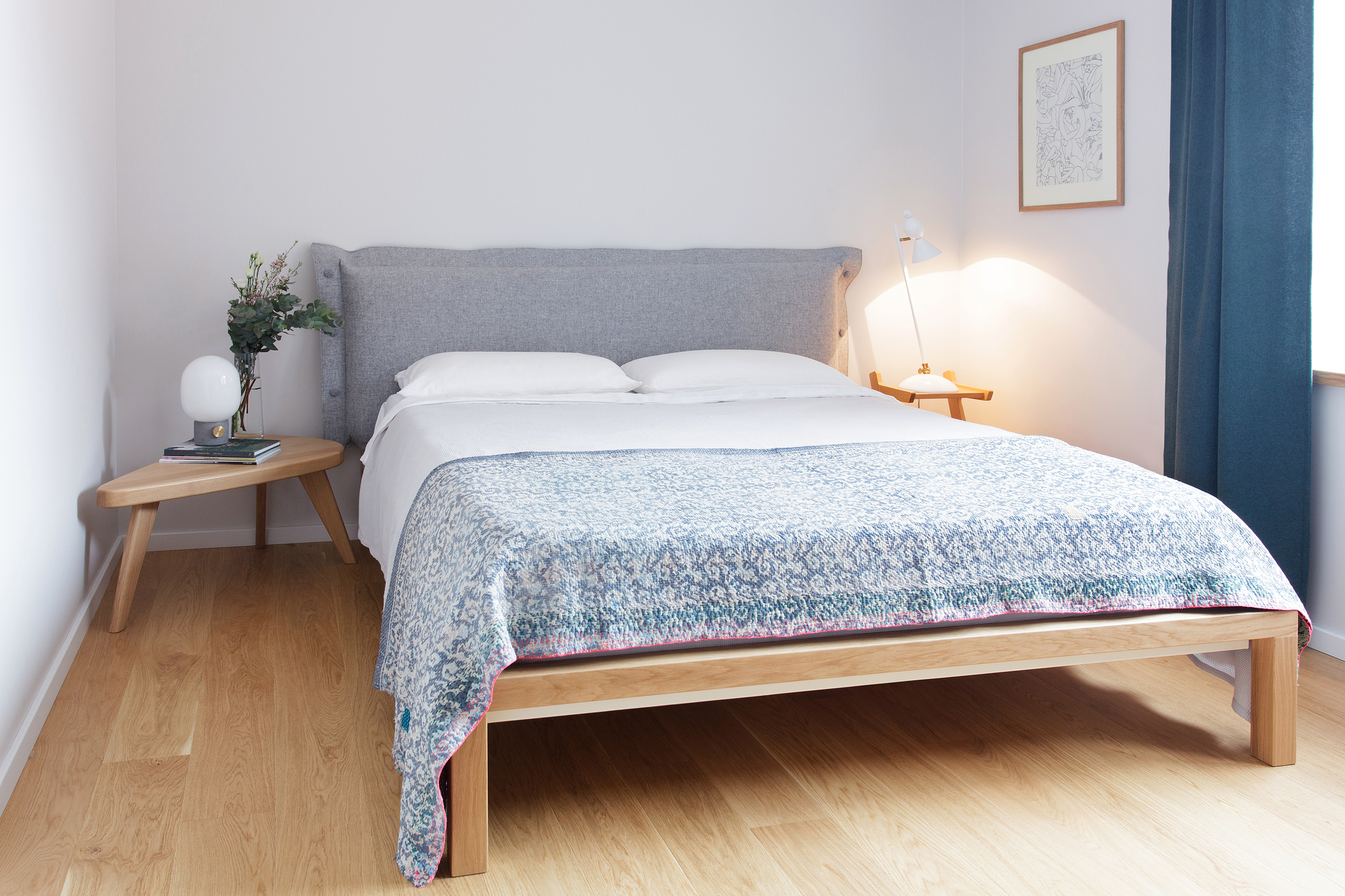 Pure bed upholstery for headboard 180 x 200 cm Velito light gray Hans Hansen
