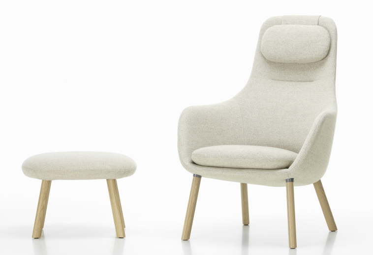 Hal Lounge Chair Armchair + Ottoman Vitra Hal Lounge Chair Armchair + Ottoman Vitra