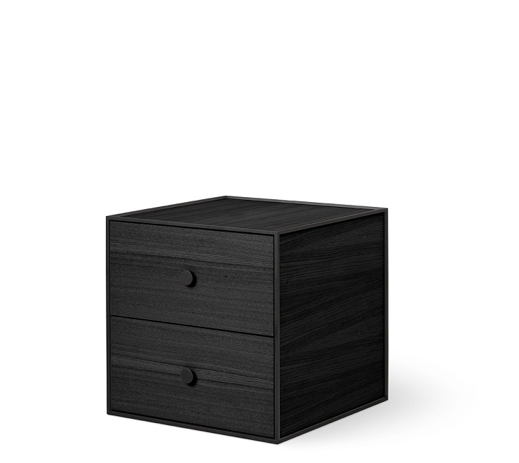 Frame 35 Cabinet element with 2 Drawers Ash black Audo SINGLE PIECES