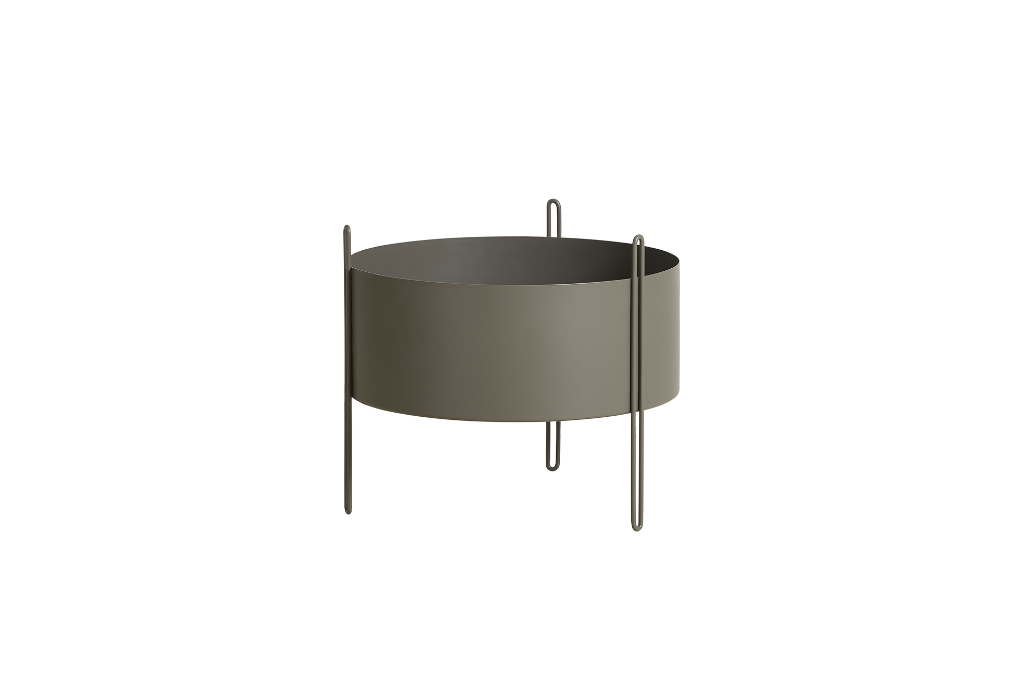 Pidestall Planter Medium Taupe Woud