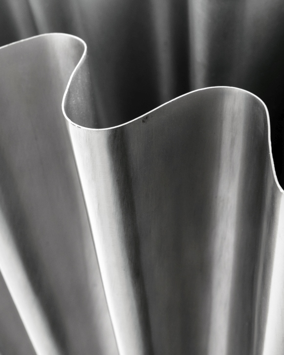 Vase HDFlood Wide Brushed Silver Finish house doctor 