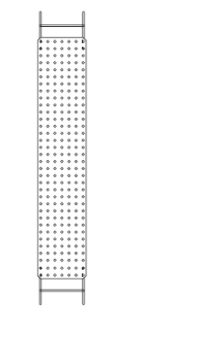 Cable tray for Eiermann 2 table frame CHROME SINGLE PIECES