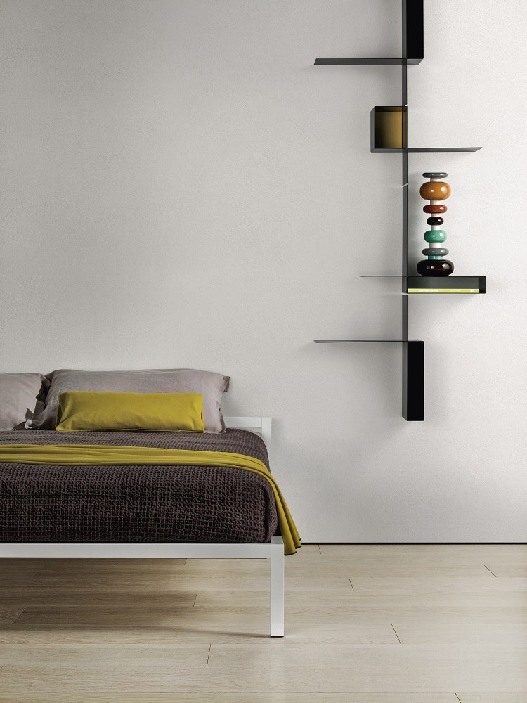 Aluminium Bed lacquered MDF Italia