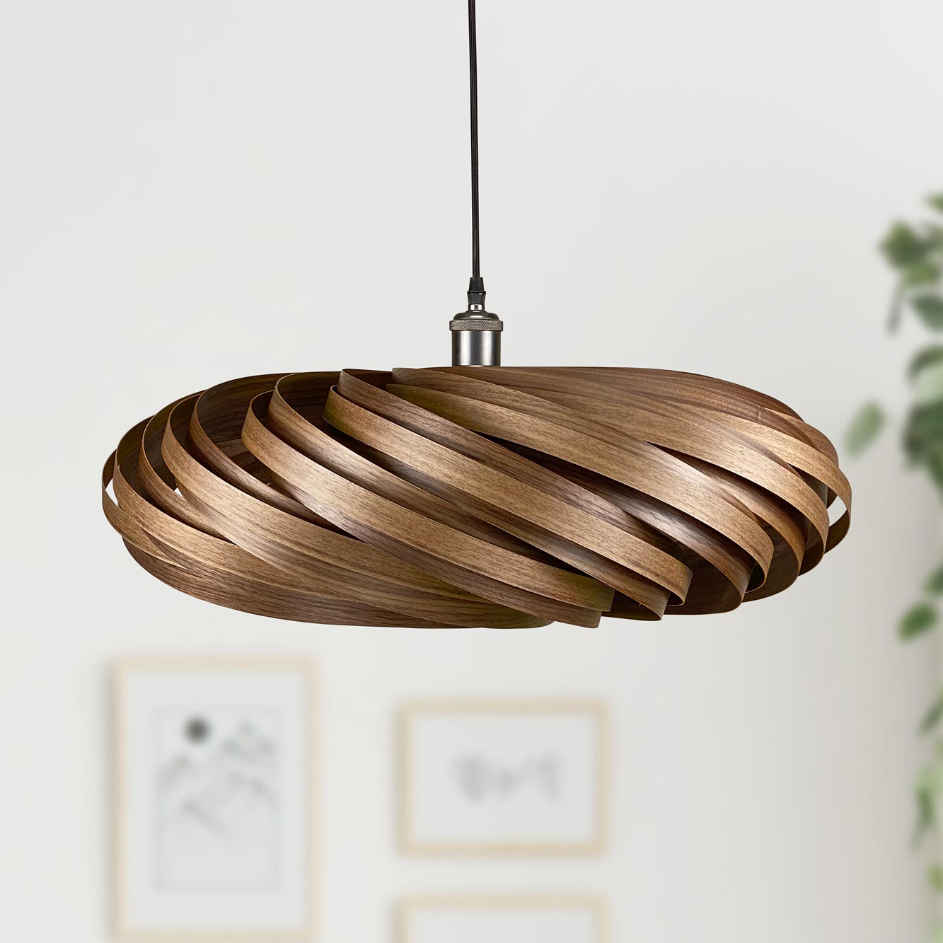 Veneria Pendant lamp Ø60 cm Walnut Gofurnit
