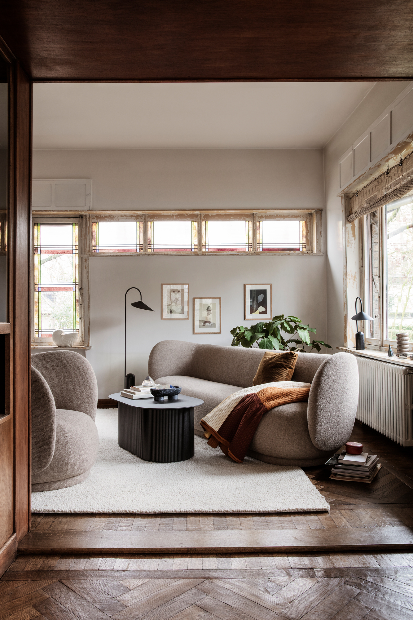 Rico Sofa Brushed 3-seater Ferm Living White