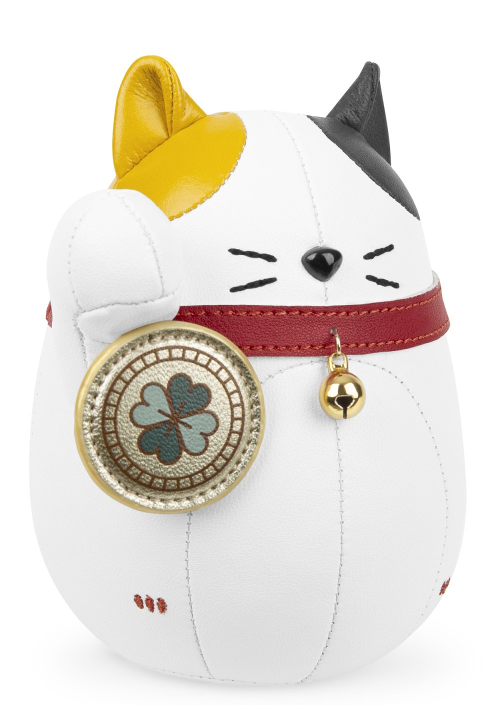 Paperweight cat Lucky Cat Fuu Clover White / Ochre yellow Züny 