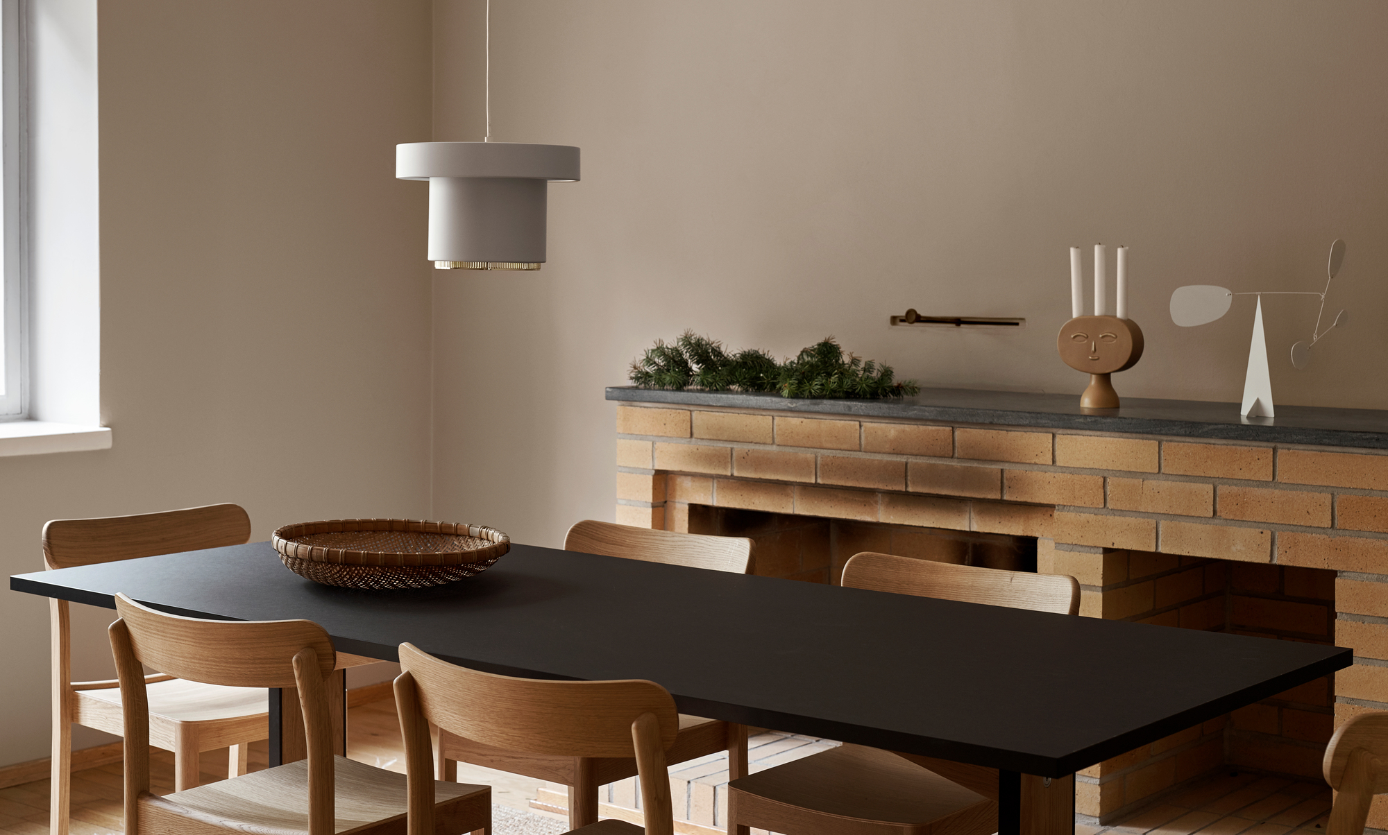 A201 Pendant light Artek White - Brass