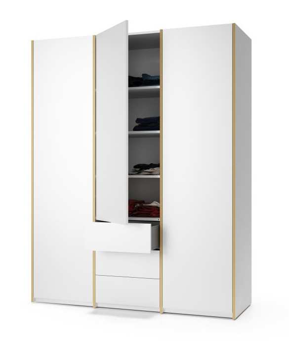 MODULAR PLUS wardrobe combination with 3 drawers Müller Möbelwerkstätten