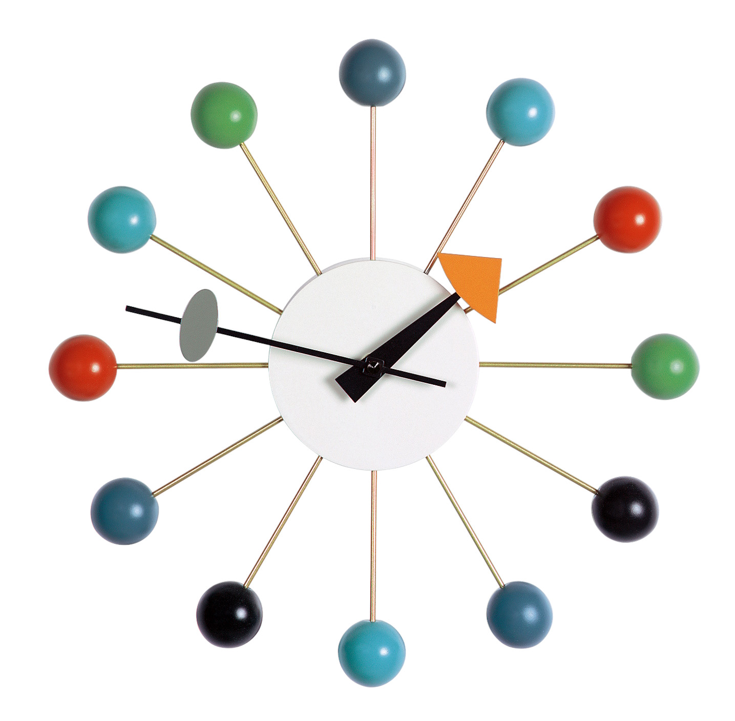 Ball Clock wall clock - multicoloured Vitra SINGLE PIECE