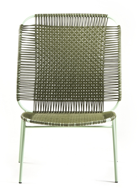 Cielo Lounge Chair High Lounge Chair High Outdoor ames Olive green - Pastel green