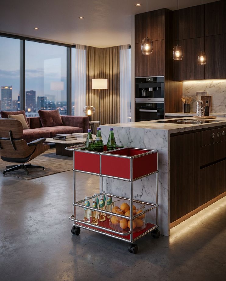 Bar trolley USM Haller