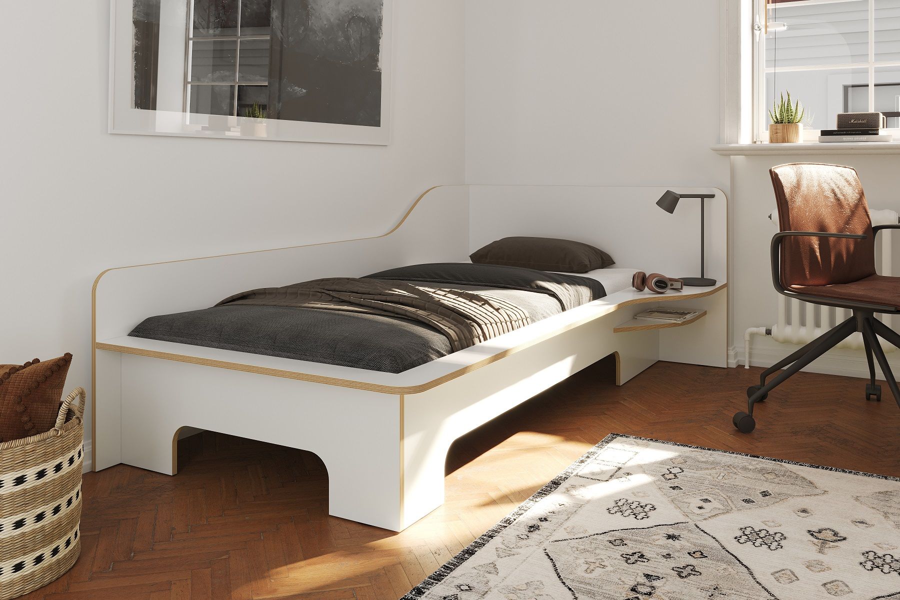 Plane Single Bed Left Müller Möbelwerkstätten