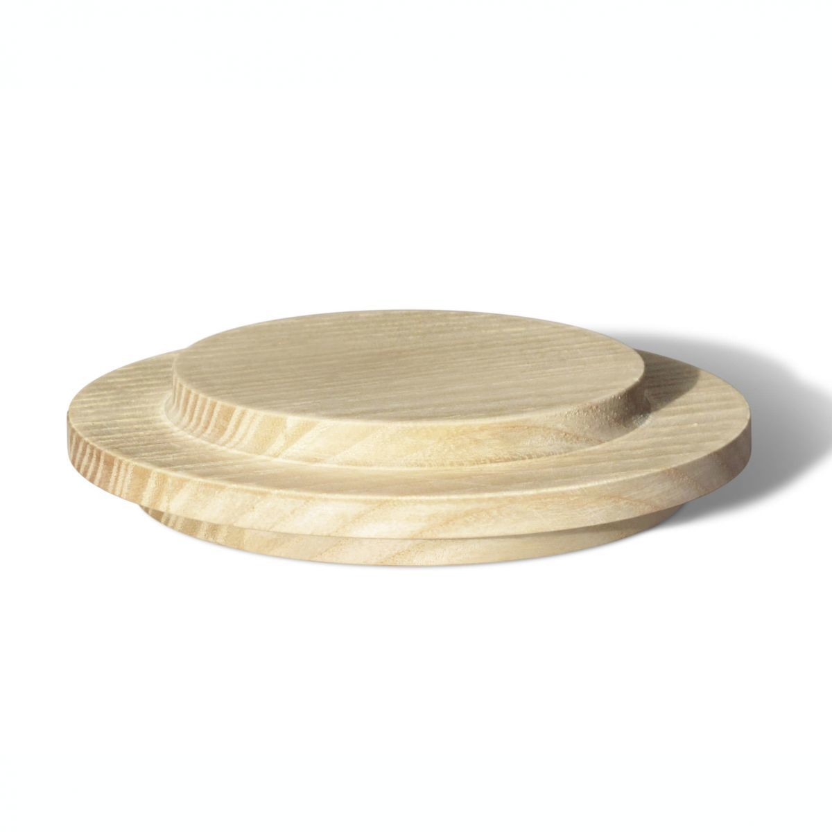 OH, GUT Holzdeckel: Runder, unbehandelter Holzdeckel für Side-by-Side Kühlschränke, Einzelstück.