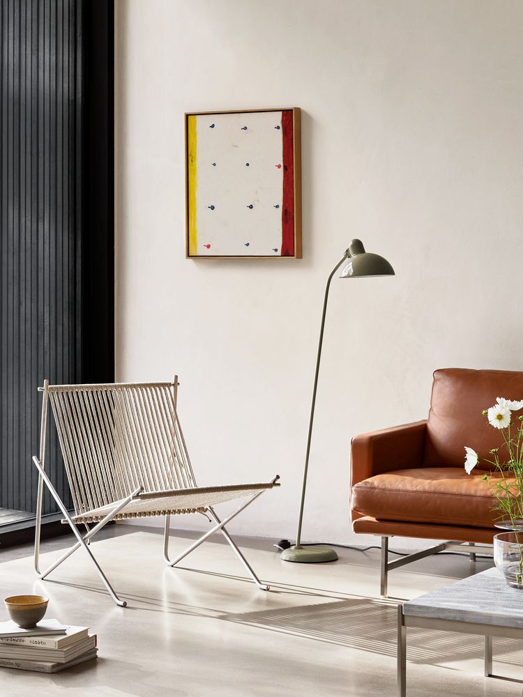 PK4 Lounge Chair Steel - Nature Fritz Hansen
