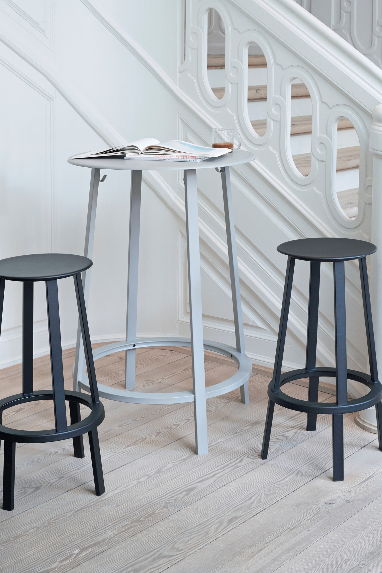 Revolver Bar Stool Bar stool HIGH 76 cm Steel SKY GREY Hay SINGLE PIECES