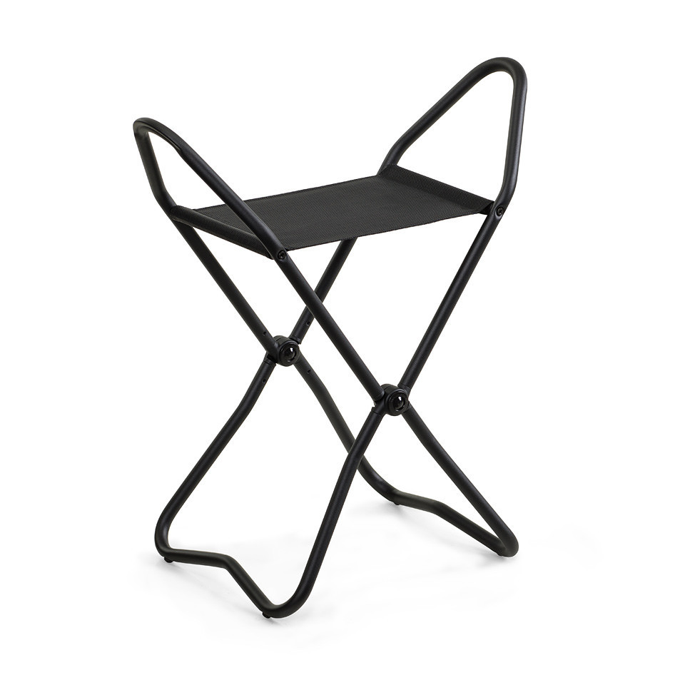 Stockholm II Stool, Folding Stool / Museum Stool black Lectus