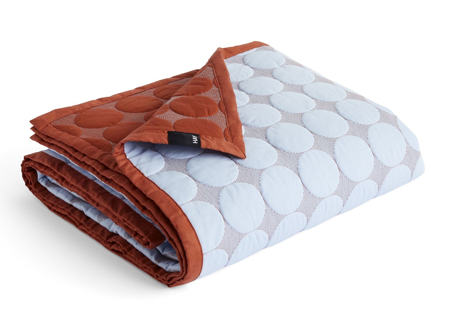 Mega Dot Organic Quilted bed cover Bedspread Hay