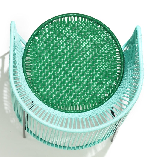 Caribe Lounge Chair Armchair Outdoor ames Turquoise / Emerald green / Black