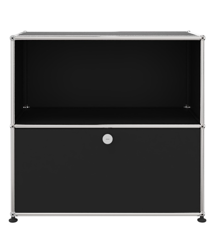 USM Haller Sideboard 1 Open / 1 Flap Graphite black - FAST DELIVERY    