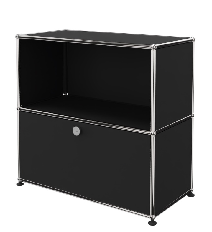 USM Haller Sideboard 1 Open / 1 Flap Graphite black - FAST DELIVERY    