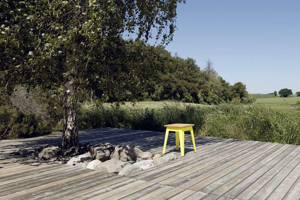 6Grad Outdoor Stool Jan Cray Sulfur Yellow Lumber raw
