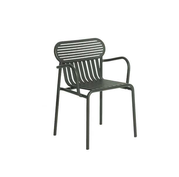Week-End Garden Chair with Armrests Petite Friture Glass green