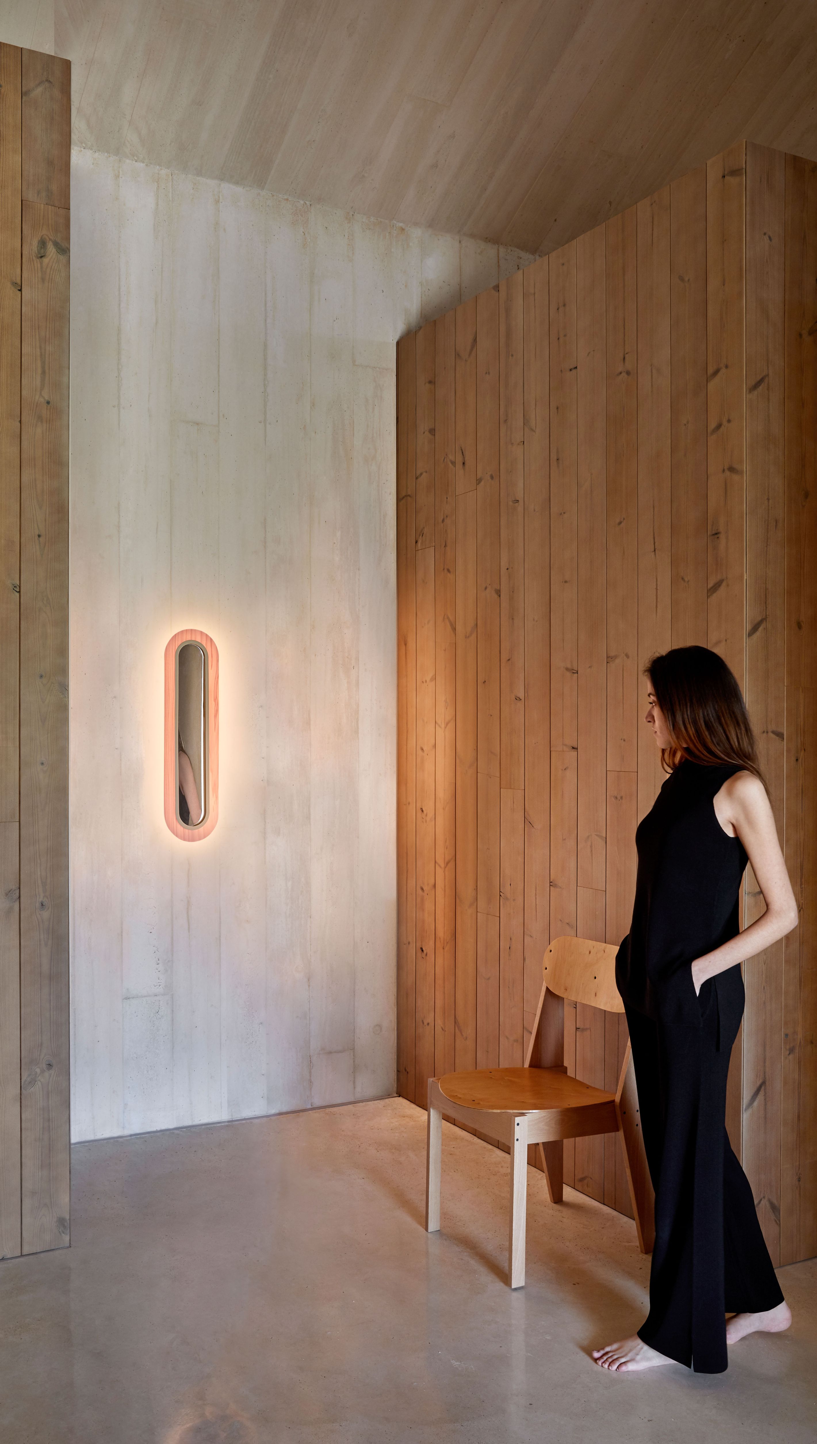 Lens LED wall lamp Superoval metal ring in ivory white LZF Lamps
