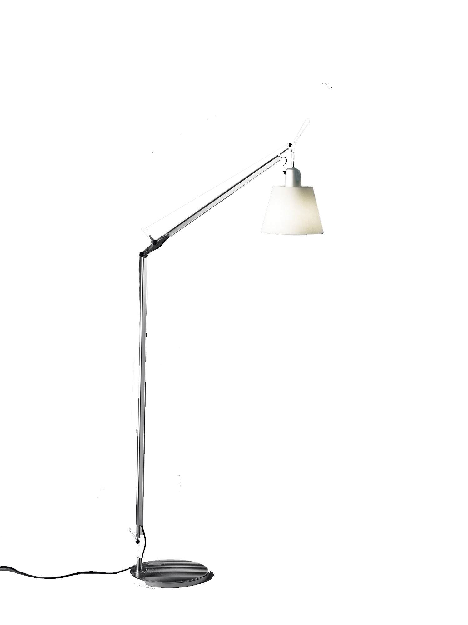 Tolomeo Basculante Reading Floor Floor lamp body with shade in satin ø180 (part 1 of 2) Artemide