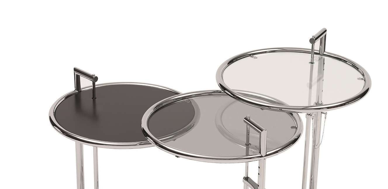 Adjustable replacement glass plate Parasol grey for side table ClassiCon