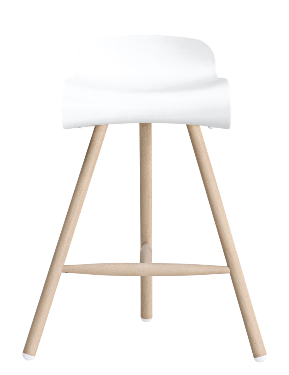 BCN bar stool with wooden frame Kristalia